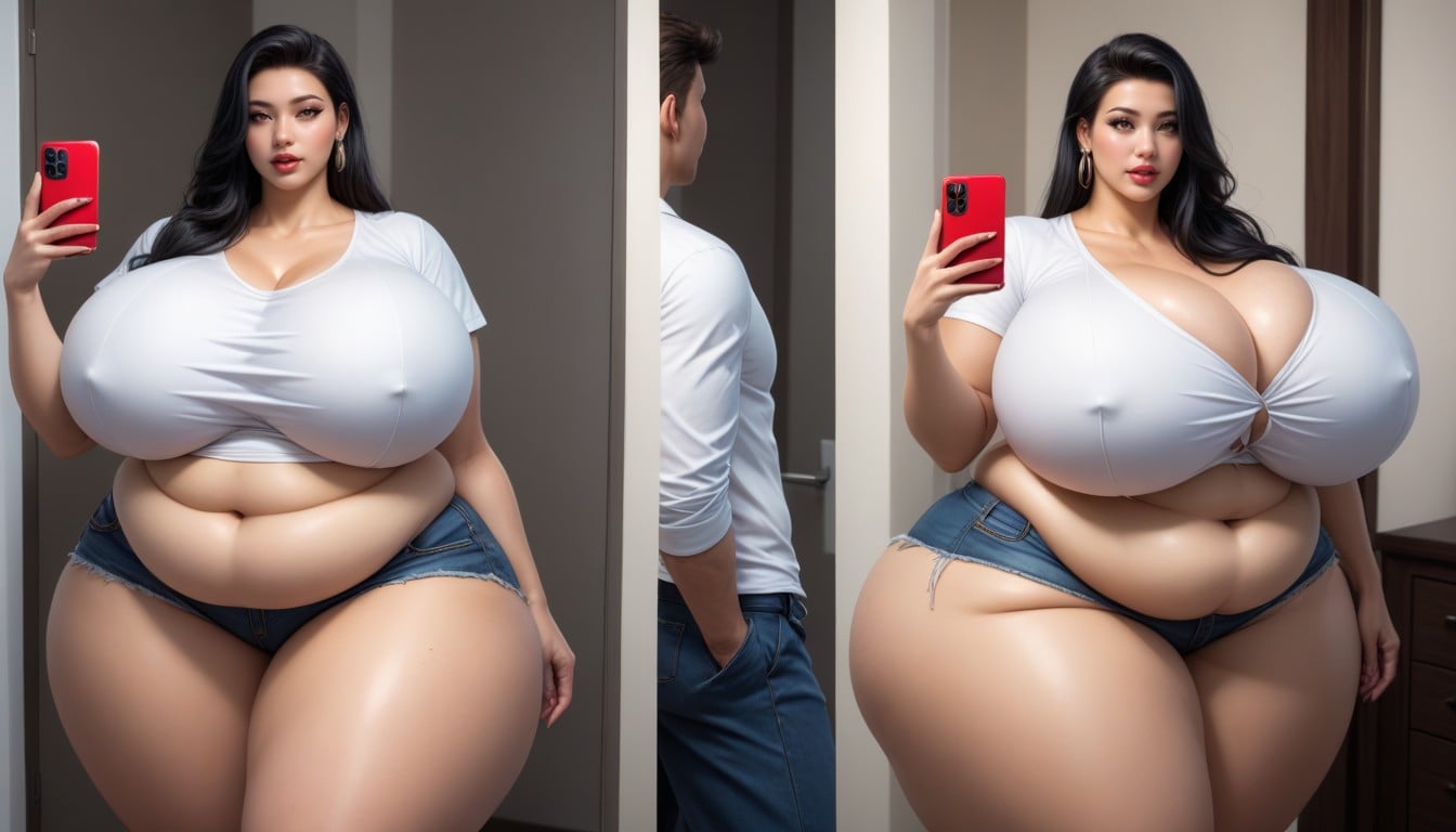 The Most Perfect Face, Hyper Mega Fat Ass Expansion, Multiple Views BBW AI Porn