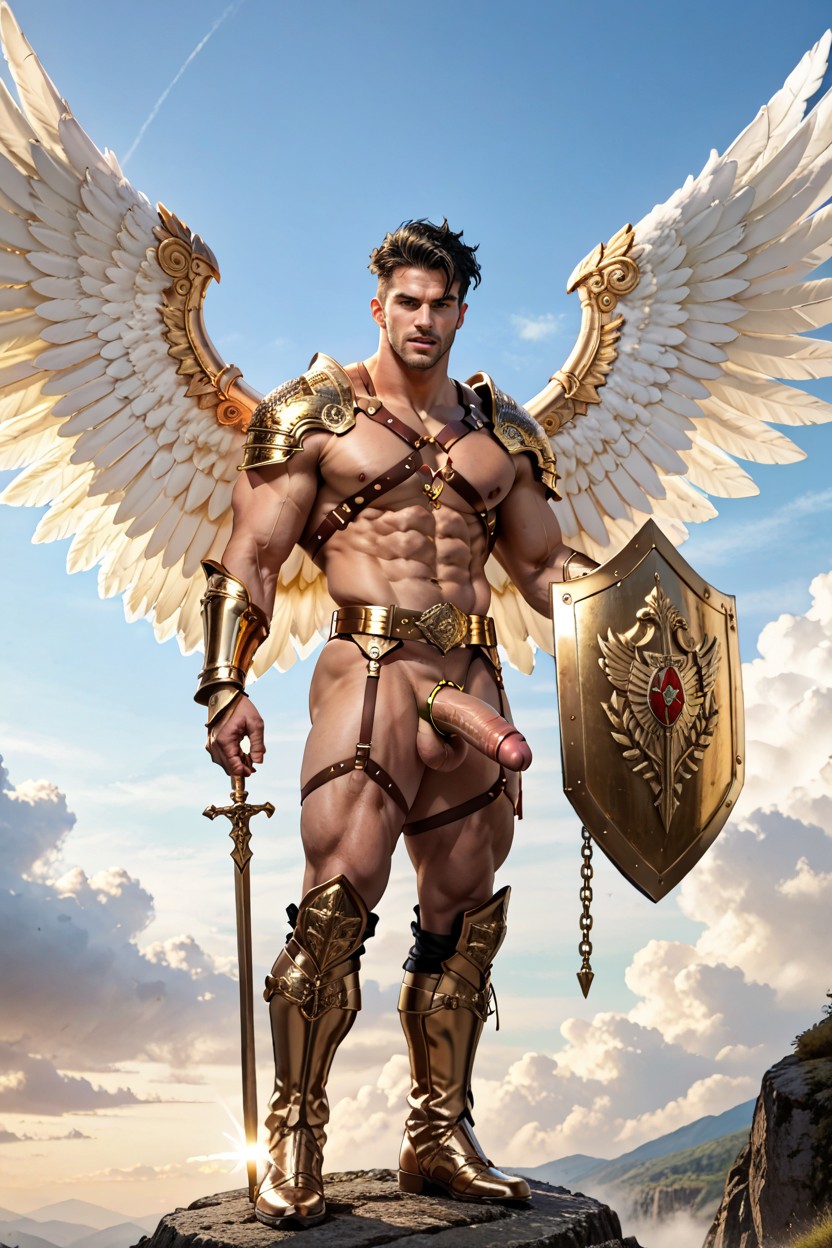 Golden Cockring, Smooth Body, 큰 게이 AI 포르노