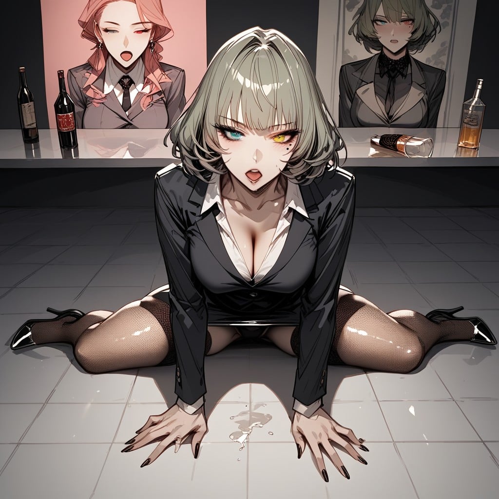 Full Body, Drink, Showing Slut Panties Hentai AI Porn