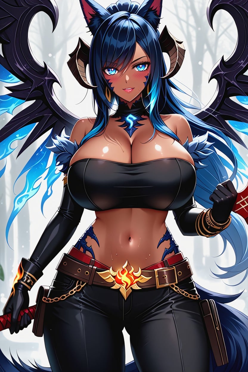 "lara Croft", Samus Aran, Motto Haramase Honoo No Oppai Isekai Chou Ero Succubus Gakuen Ebony AI Porn