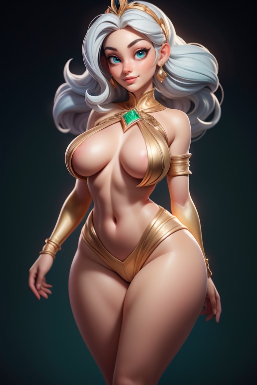 Desnuda, Detailed Golden Headband In The Middle Of Forehead, Naked Hentai IA