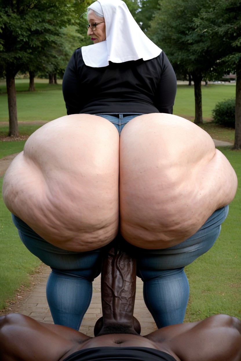 Huge Ass, Wearing Glasses, Gigantic Mega Ass Pear Porno IA
