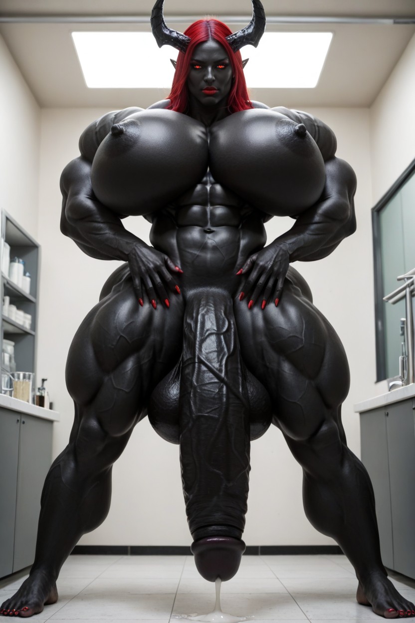 Cosplay, Black Barefoot, Gigantic Biceps Porno IA transsexuelle