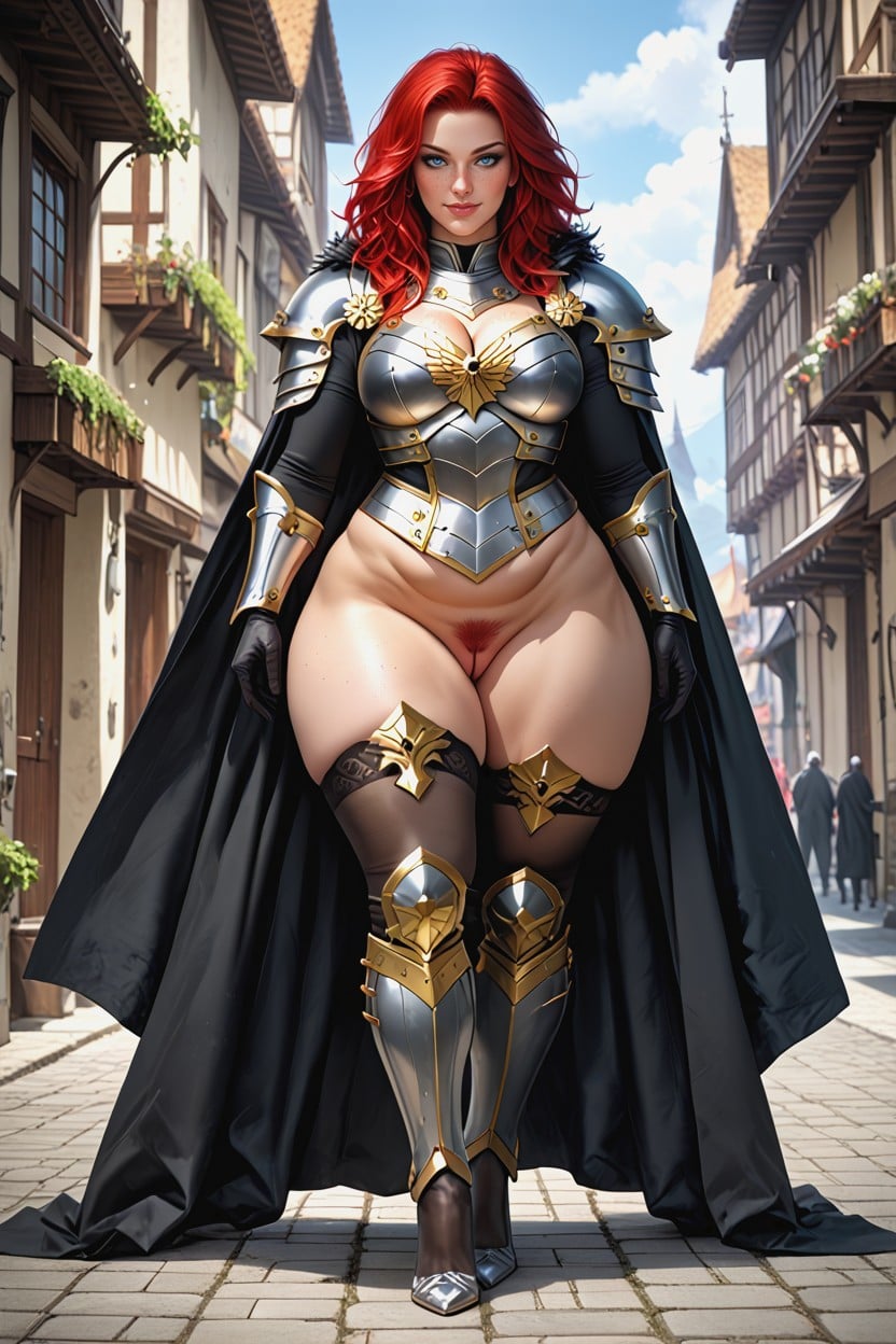 Skirt, Standing, Natural Breasts AI Porn
