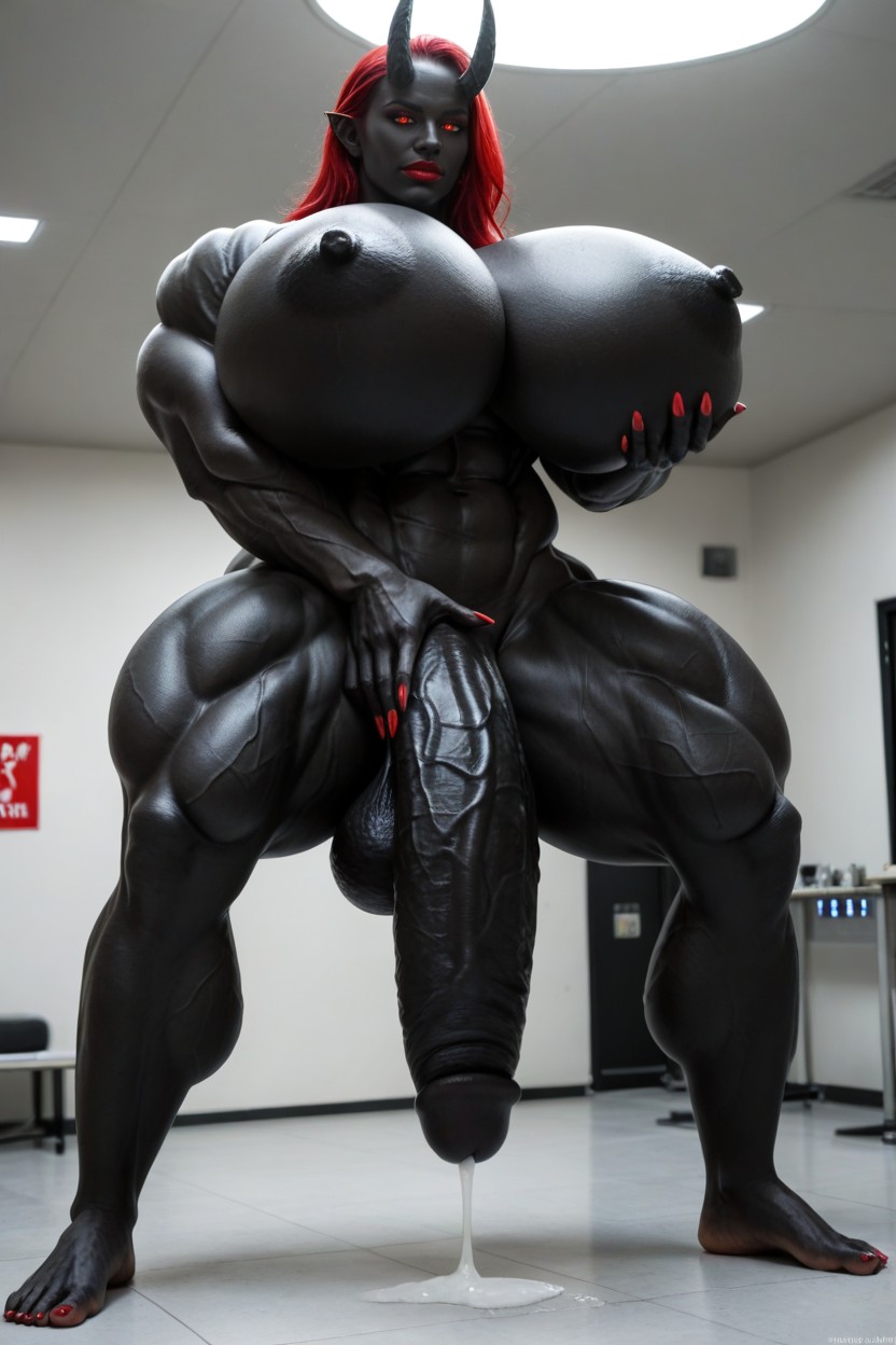 Extremely Swollen Veins, Hyper Gigantic Muscle, Standing Travesti IA Pornô