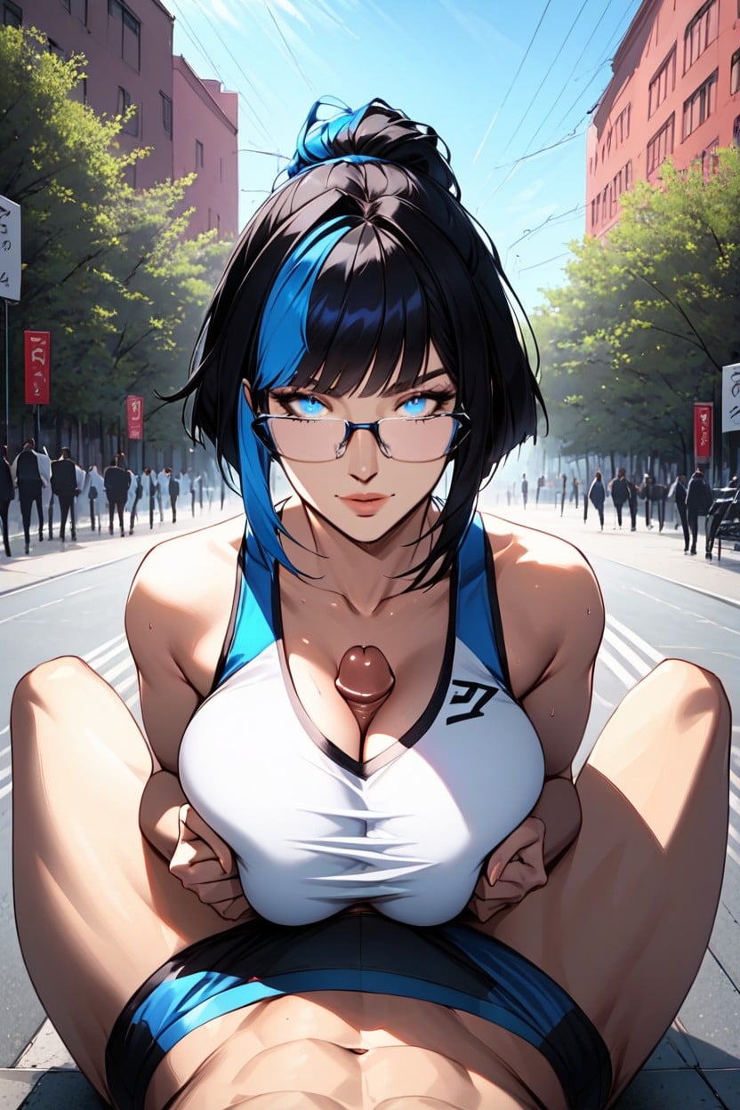 20+, Corto, Ojos Azules Hentai IA