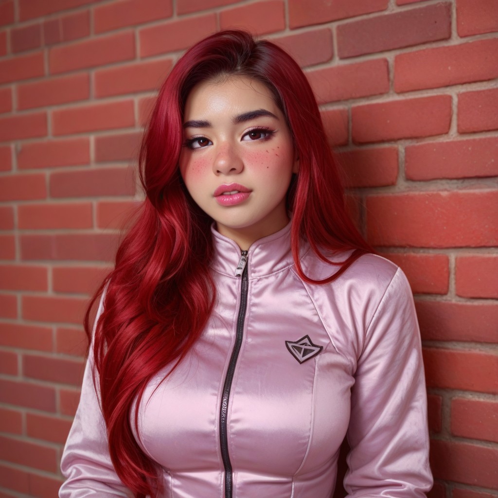 Soft Light, Asian, Red Hair AI Porn