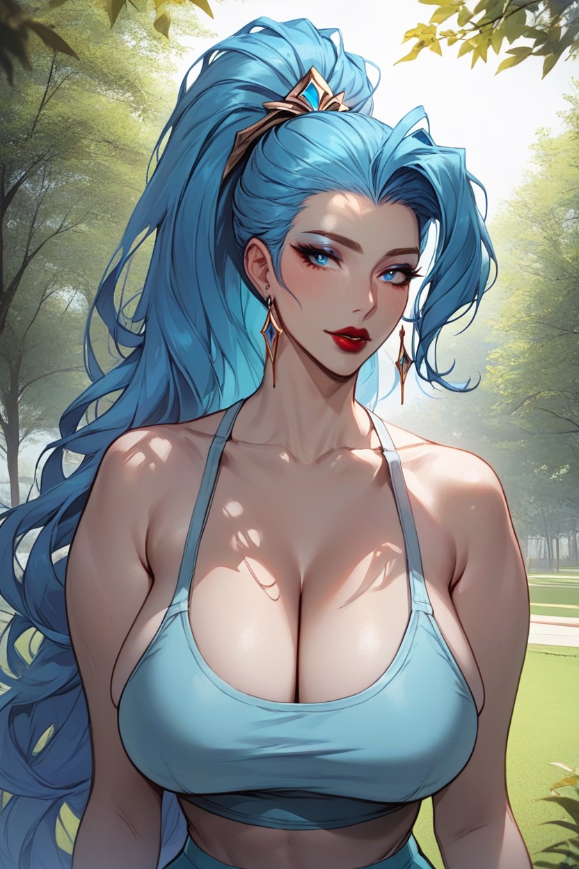 25+, Ponytail, Taller Female Hentai IA
