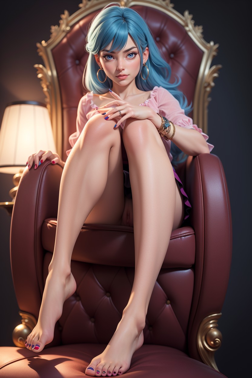 Puffy Pussy Mound, Yellow Capsule Corp Blouse And Skirt Pulled Over, Armlet Hentai AI Porn