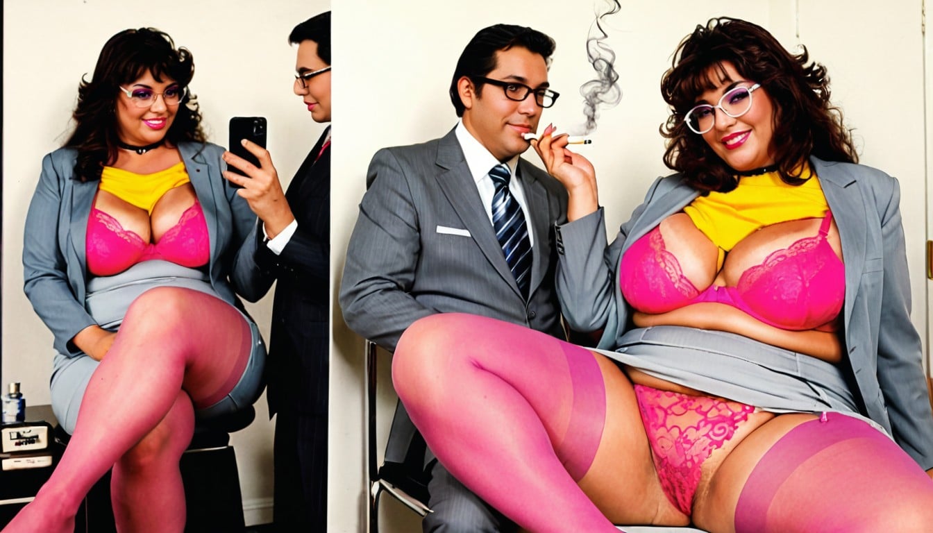 Multiple Views, Smirk, Curled Bangs BBW AI Porn