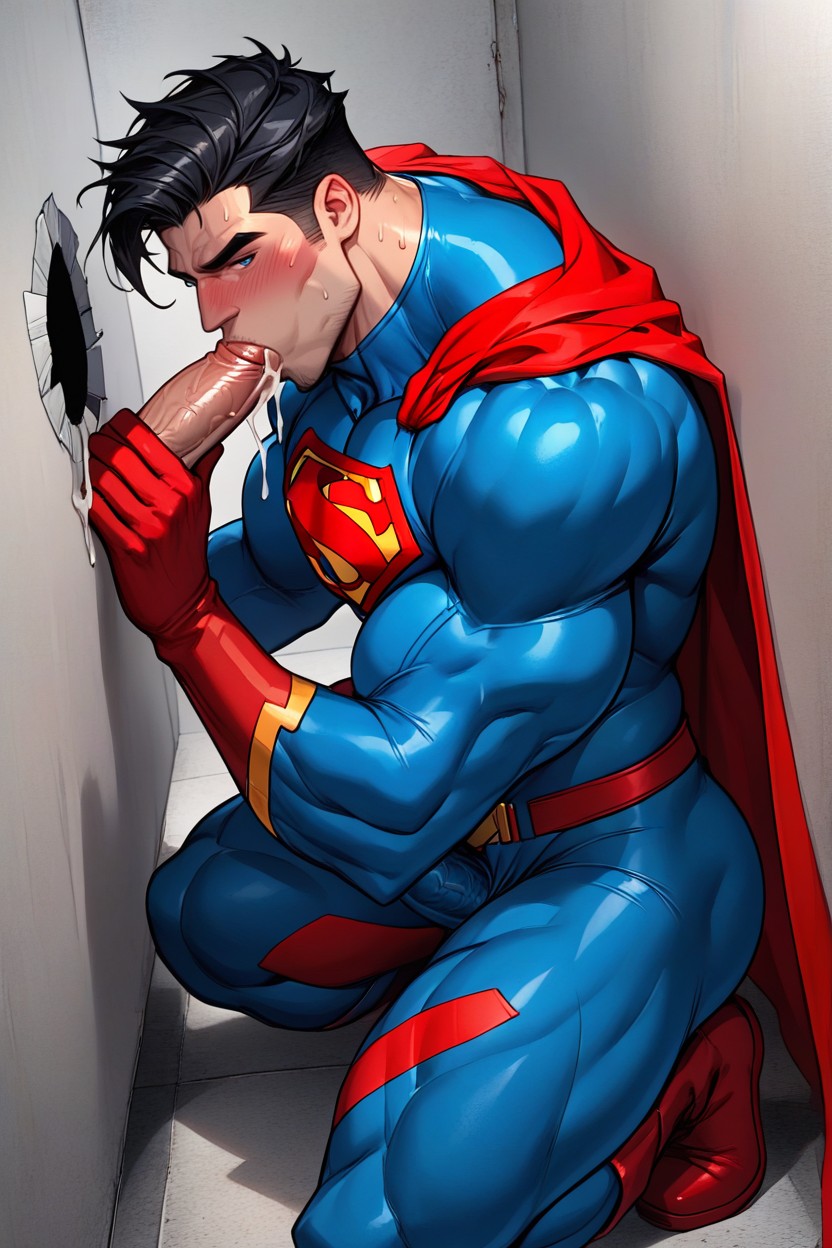 粗大腿, 口交 (第三人称), Blue Superman Suit AI同性恋黄片