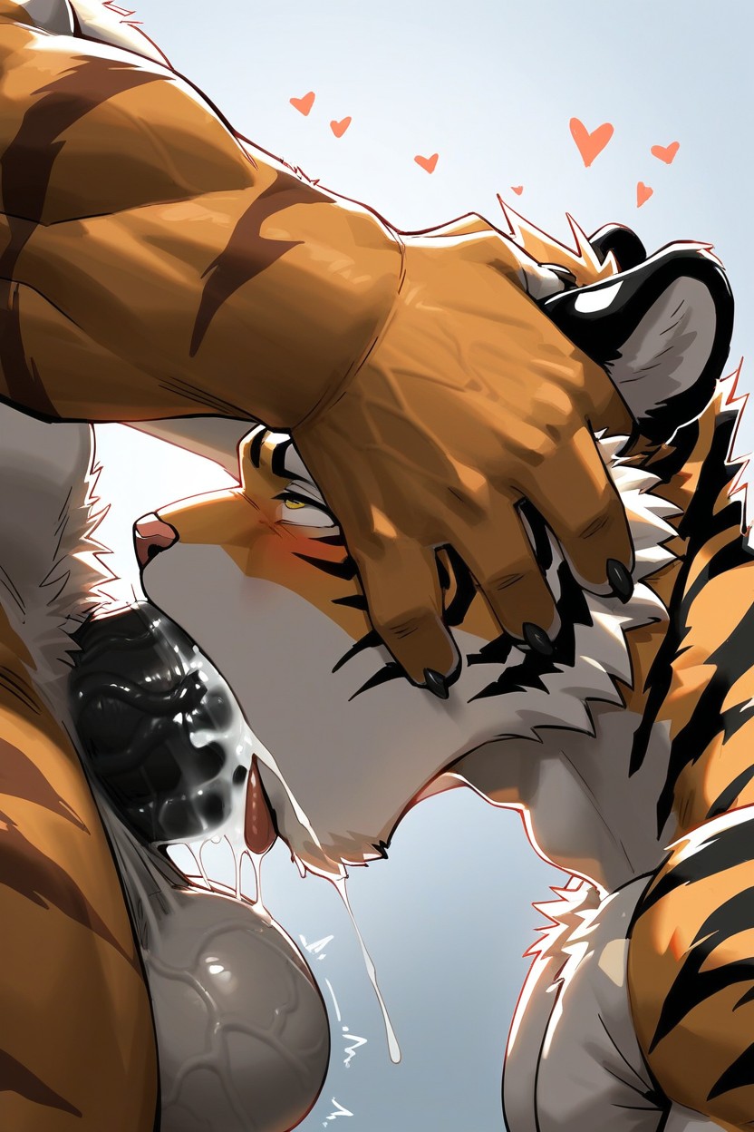 Veiny Cock, フェラチオ (第三者視点), Furry ゲイAIポルノ