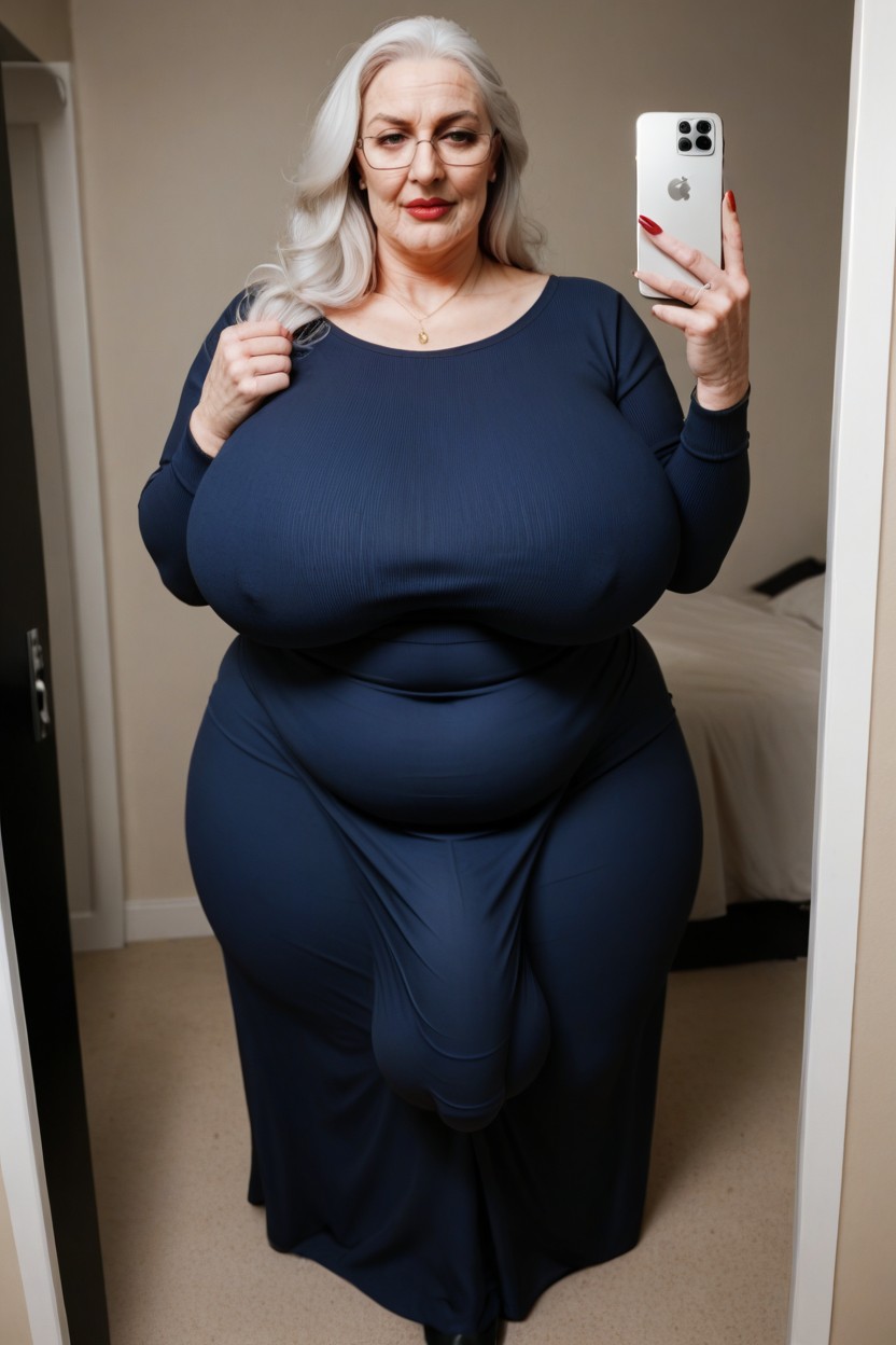 Gorgeous, Long White Hair, Thick Thighs Porno IA