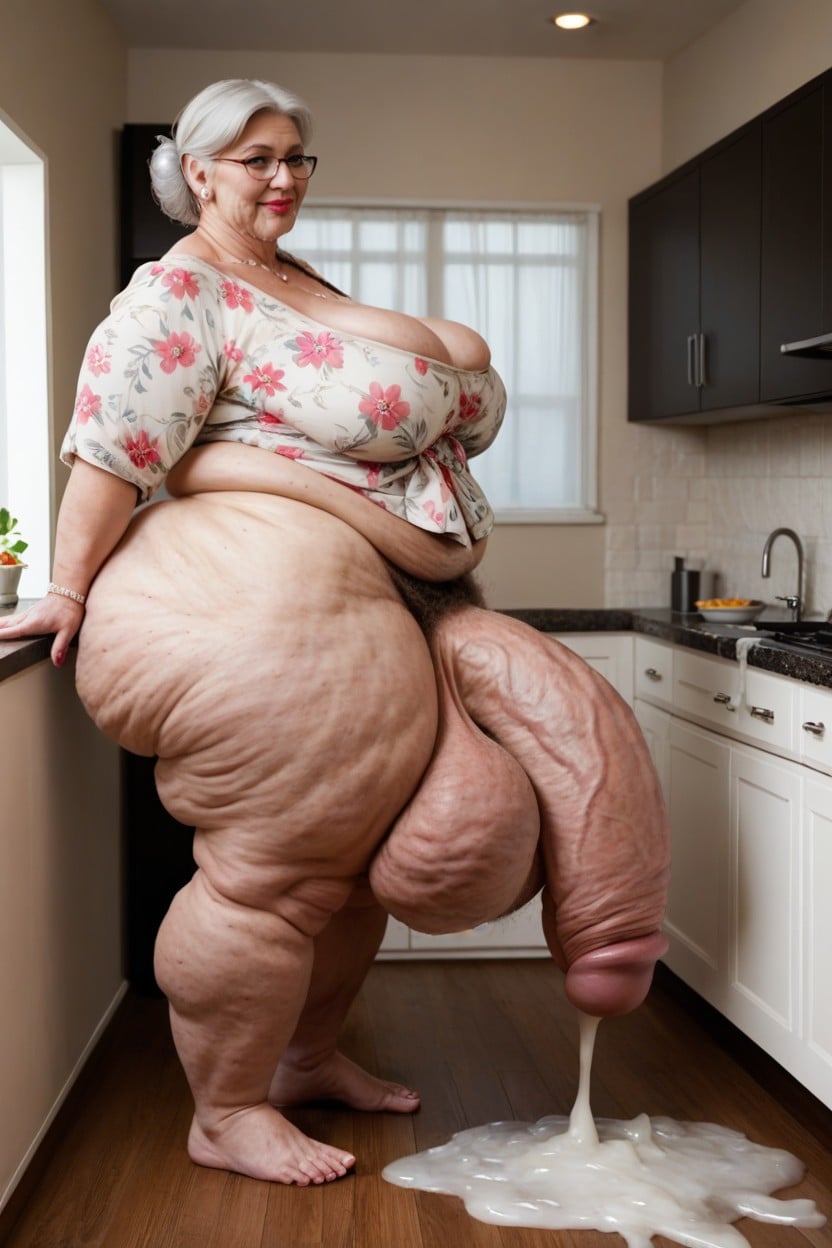 Ssbbw, Hyper Penis Hyper Wide Penis Large Veiny Calves, Fully Clothed Porno IA