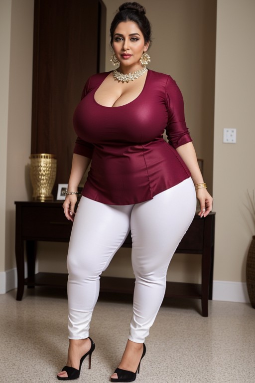 Front View, Bbw, Thick Thighs Porno IA