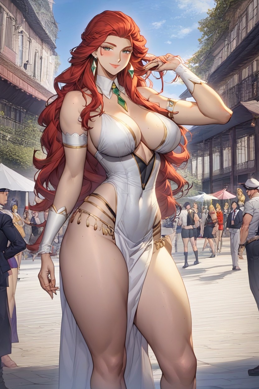 Large Breast, Piel Cálida Con Brillo, Pupilas Rasgadas Hentai AI Porn