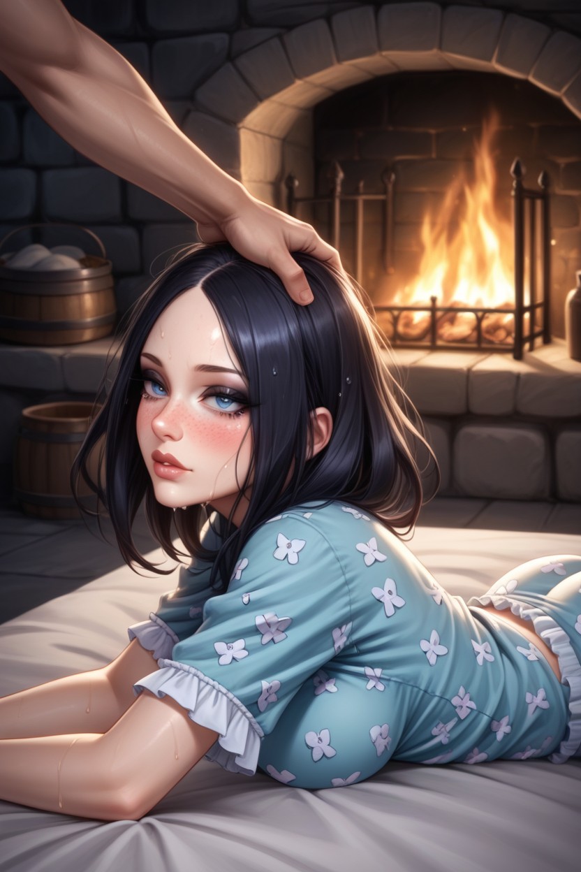 Close Up, Arms Spread, Oiled Skin AI Porn