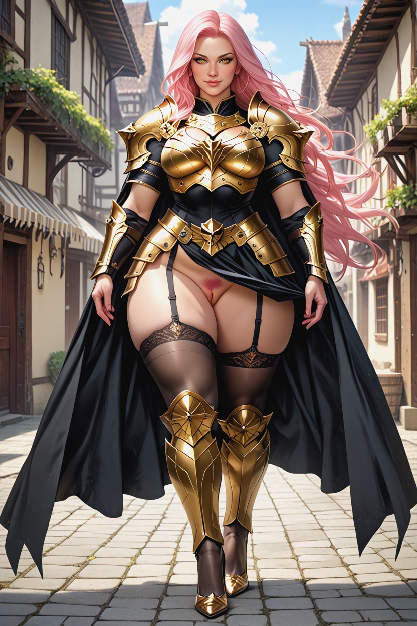 Golden Eyes, Long Hair, Detailed Body AI Porn
