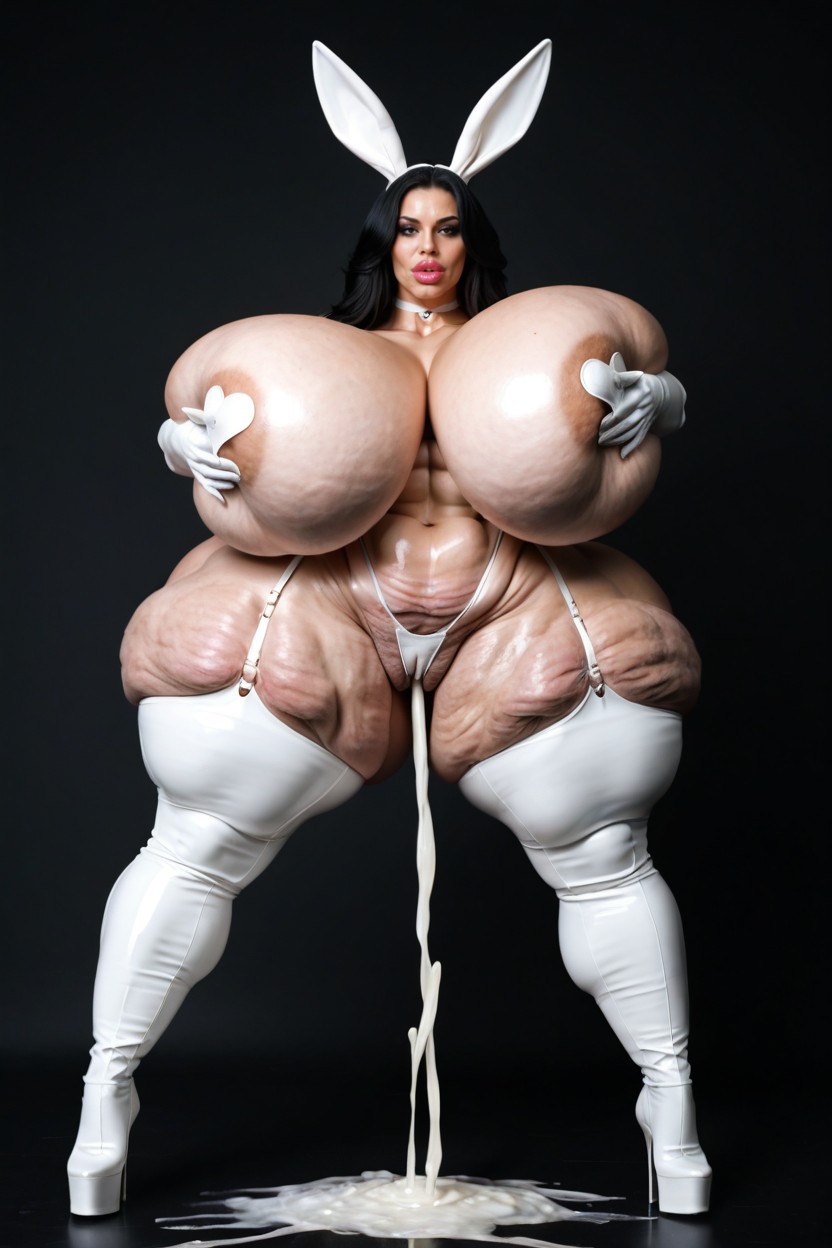 Oiled, Abs, Massive Lips AI Porn