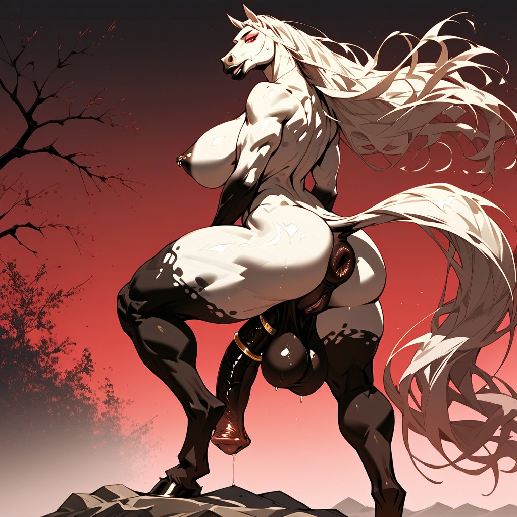 Focus On Anus, Voluptuous Body, Detailed Onsen Setting Porno IA Furry