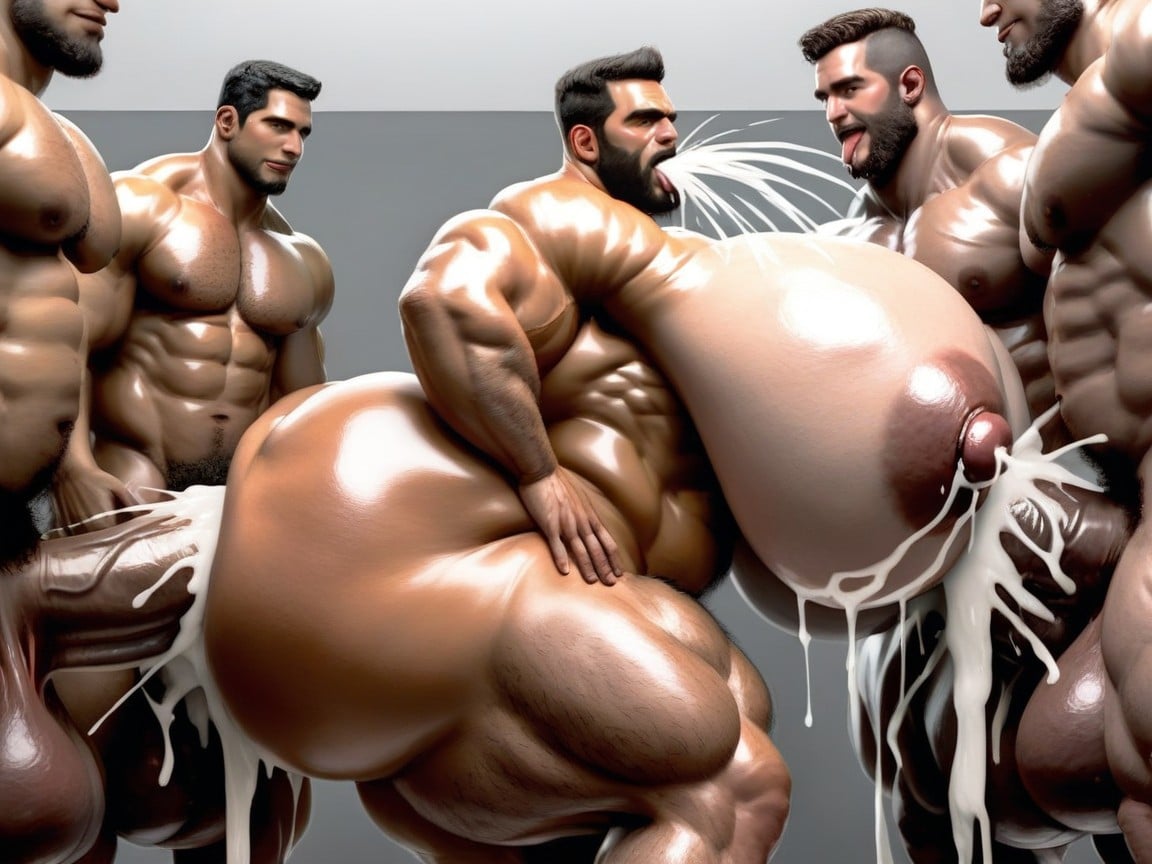 Massive Muscles, Huge Hyper Nipples, Gangbang Massive Ass AI同性戀黃片