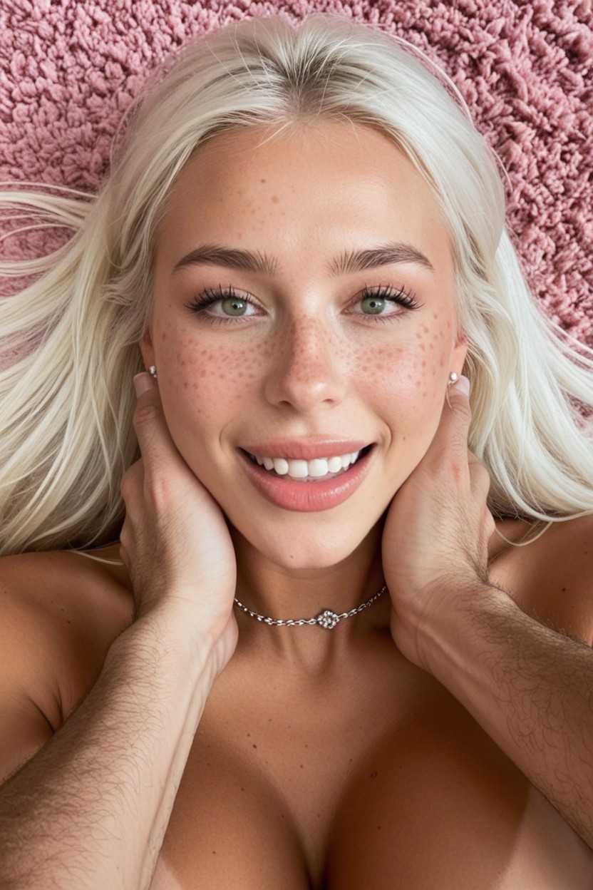 Extreme Close Up Of Neck, Manly Hands, The Two Thumbs Touch Each Other AI Porn