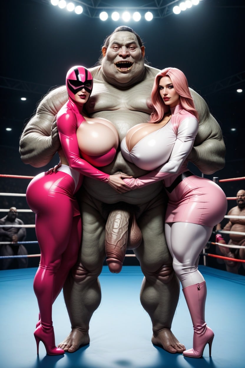 Hyper Massive Breast, Standing, Hugging Standing Up AI Porn