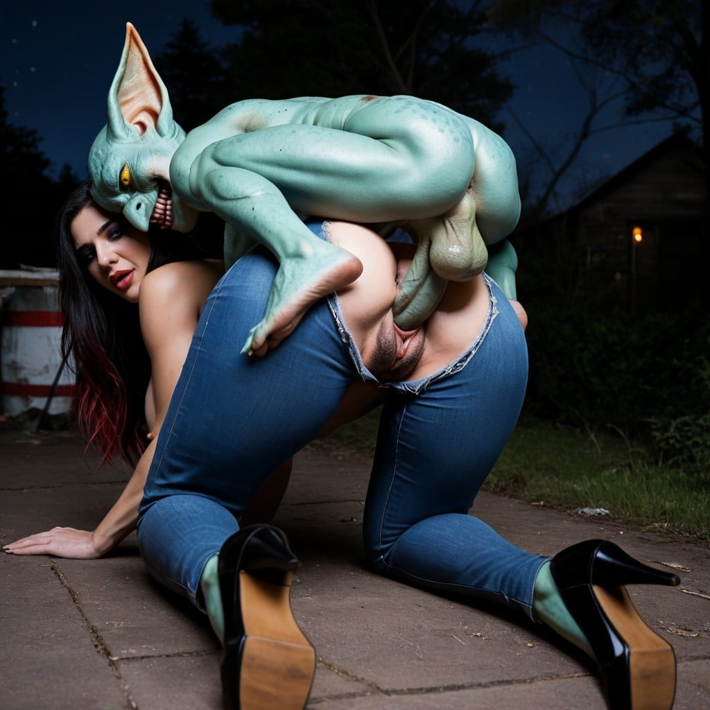 Cock Barely Fits In Pussy, On All Fours, Large Round Ass AI Porn