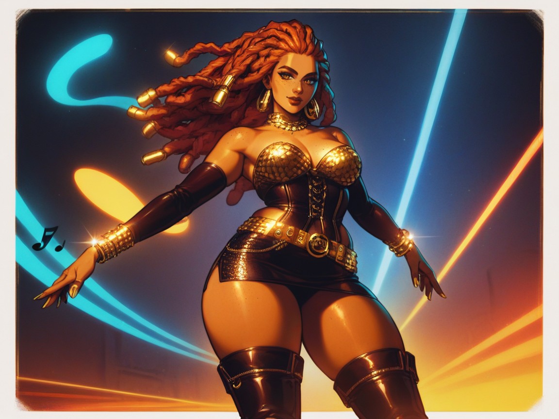 Rounded Torso, Ginger Dreadlocks, Wide Waist Hentai AI Porn