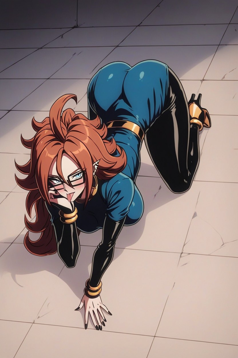Android, Glasses, Tongue Out Hentai IA