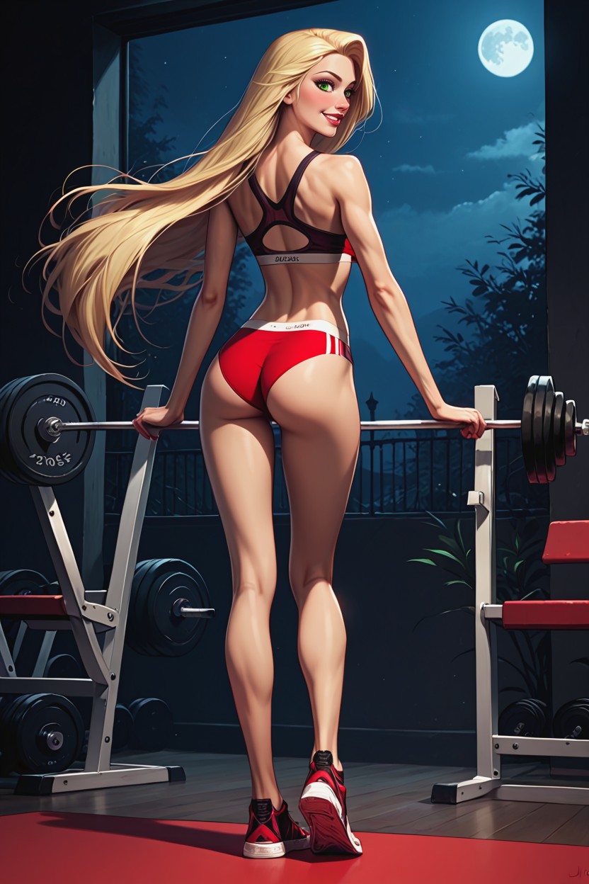 Surprised, Sneakers, Gluteals Hentai AI Porn