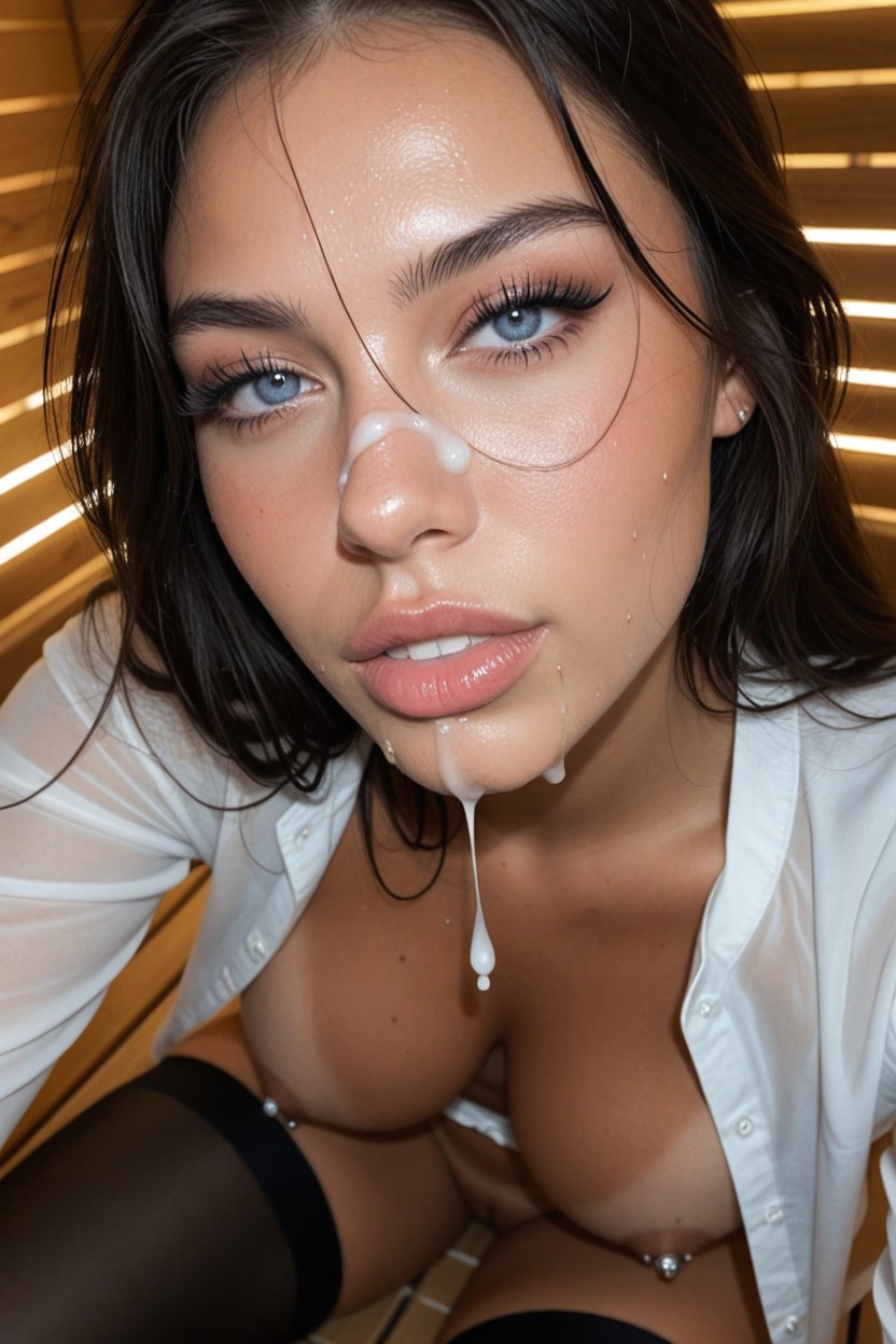 Photorealistic, Shiny And Wet Skin, Close Up AI Porn