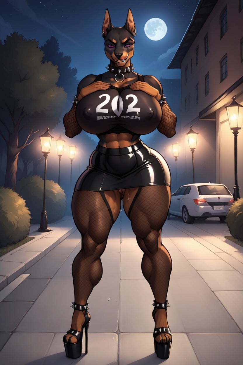 Side View, 18+, Tall Furry AI Porn