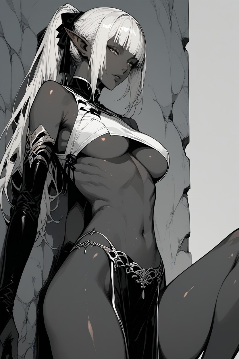 Wide Angle, Round Ass, Elf Ears Hentai AI Porn