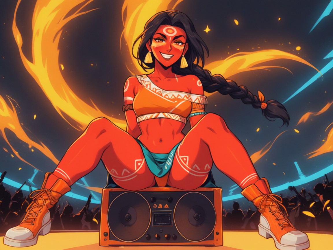 Strong Thighs, Drummer, Tight Round Ass Latina AI Porn