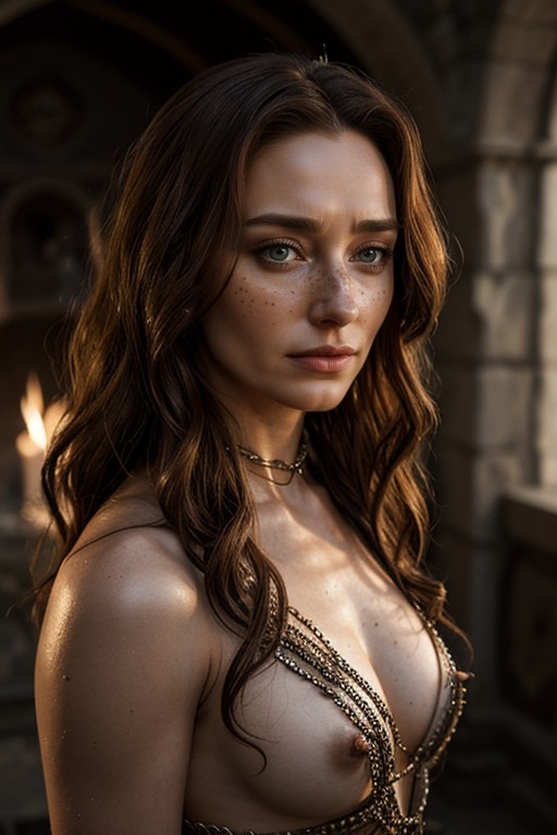 Freckles, Bare Thighs, Evil Harsh Mystic Atmosphere AI Porn
