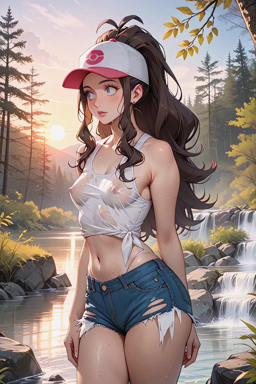 Desperate Face, Dynamic Angle, Nipple Bulge AI Porn