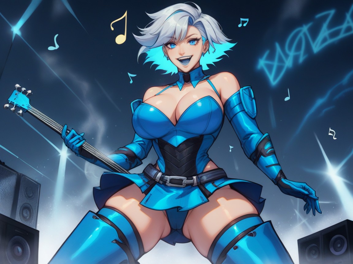 Thigh High Boots, Ultra Detailed, Poitrine Arrondie Porno IA Latina