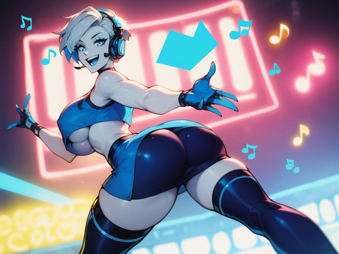 Ultra Detailed, Tight Round Ass Cheeks, Sloped Shoulders Hentai AI Porn