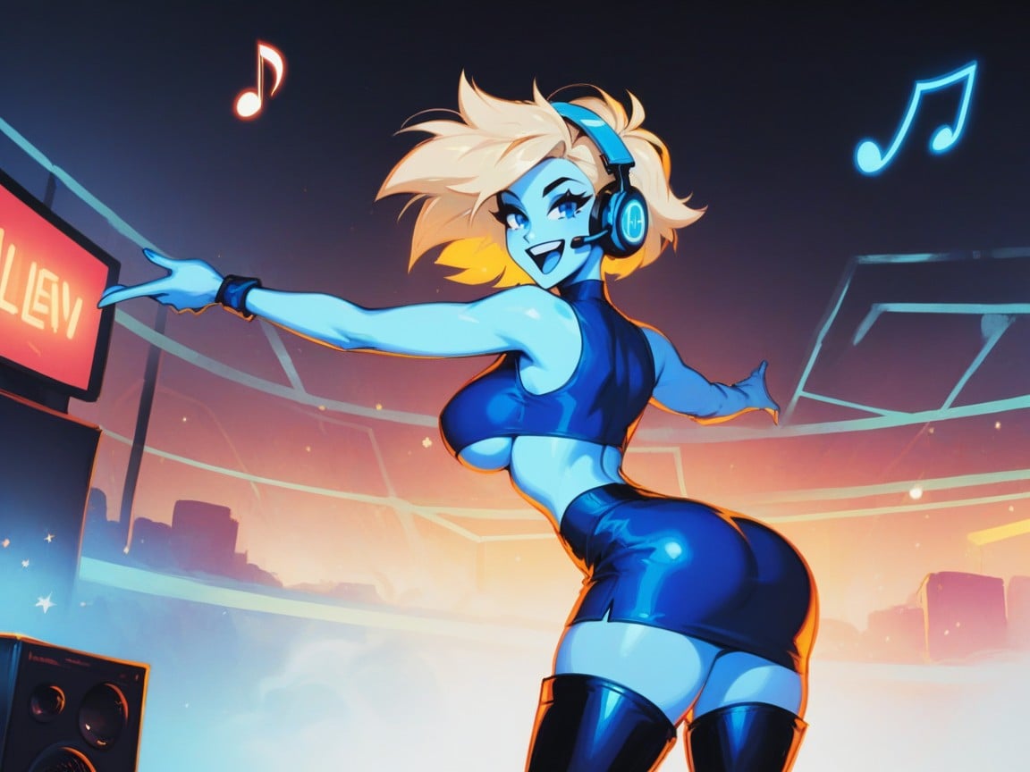 Blue Lipstick, 18+, 1 Person Hentai AI Porn