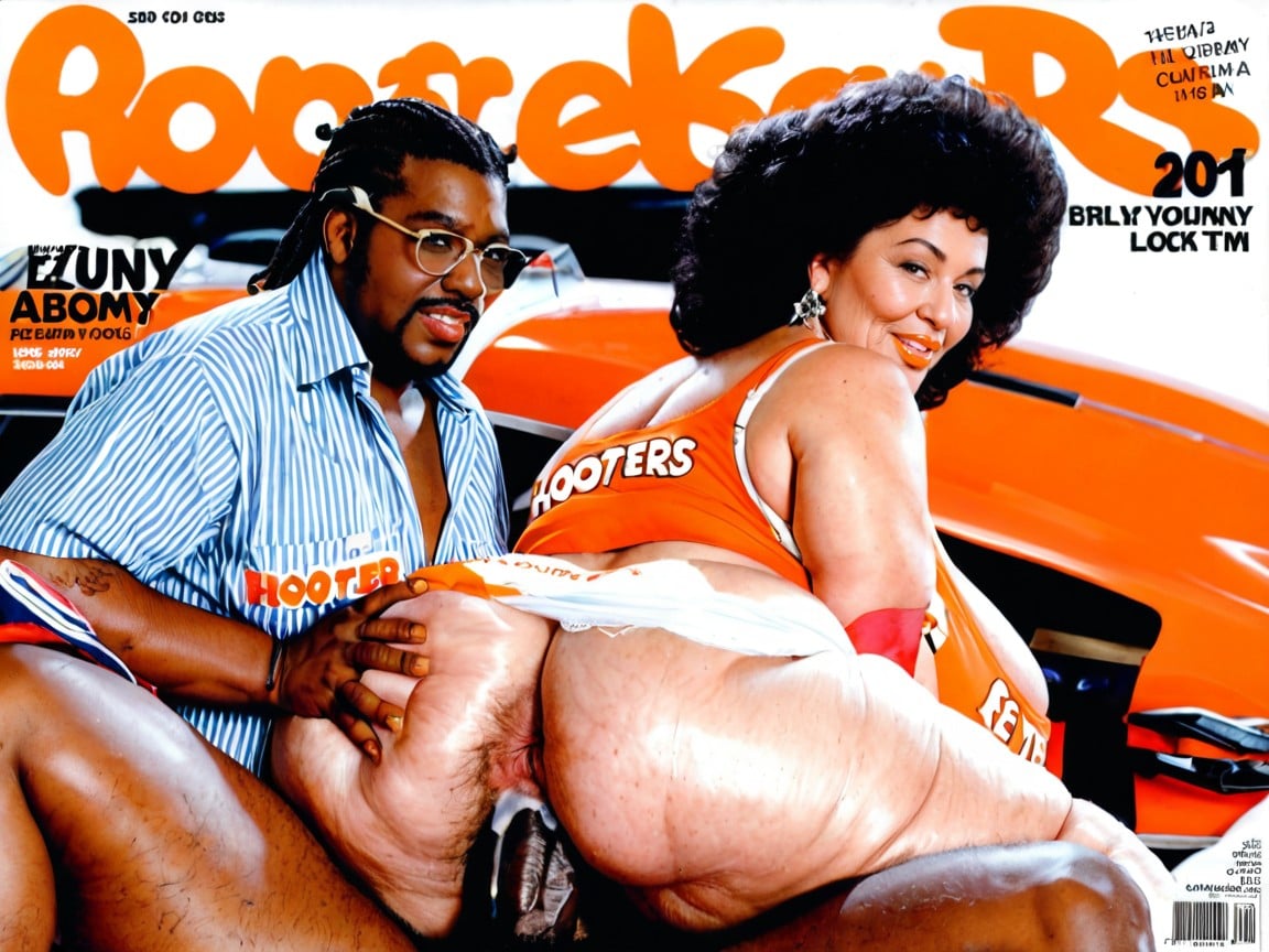 Porn Cover, Magazine Cover, Hyper Bbl Ebony AI Porn