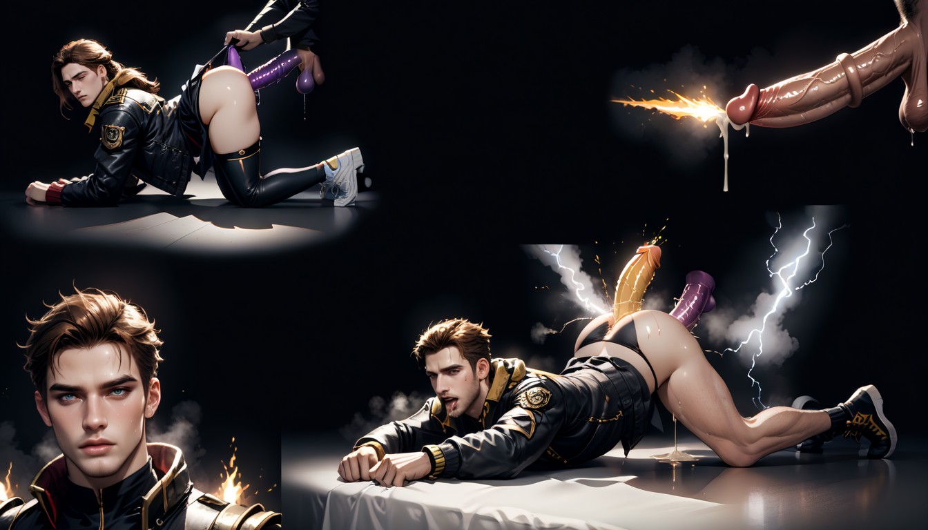 Gods Of Thunder As Handsome Guys, Sucking Electric Dildo, Big Thick Vibrating Realistic Dildo In Bottoms Ass Porno gay IA