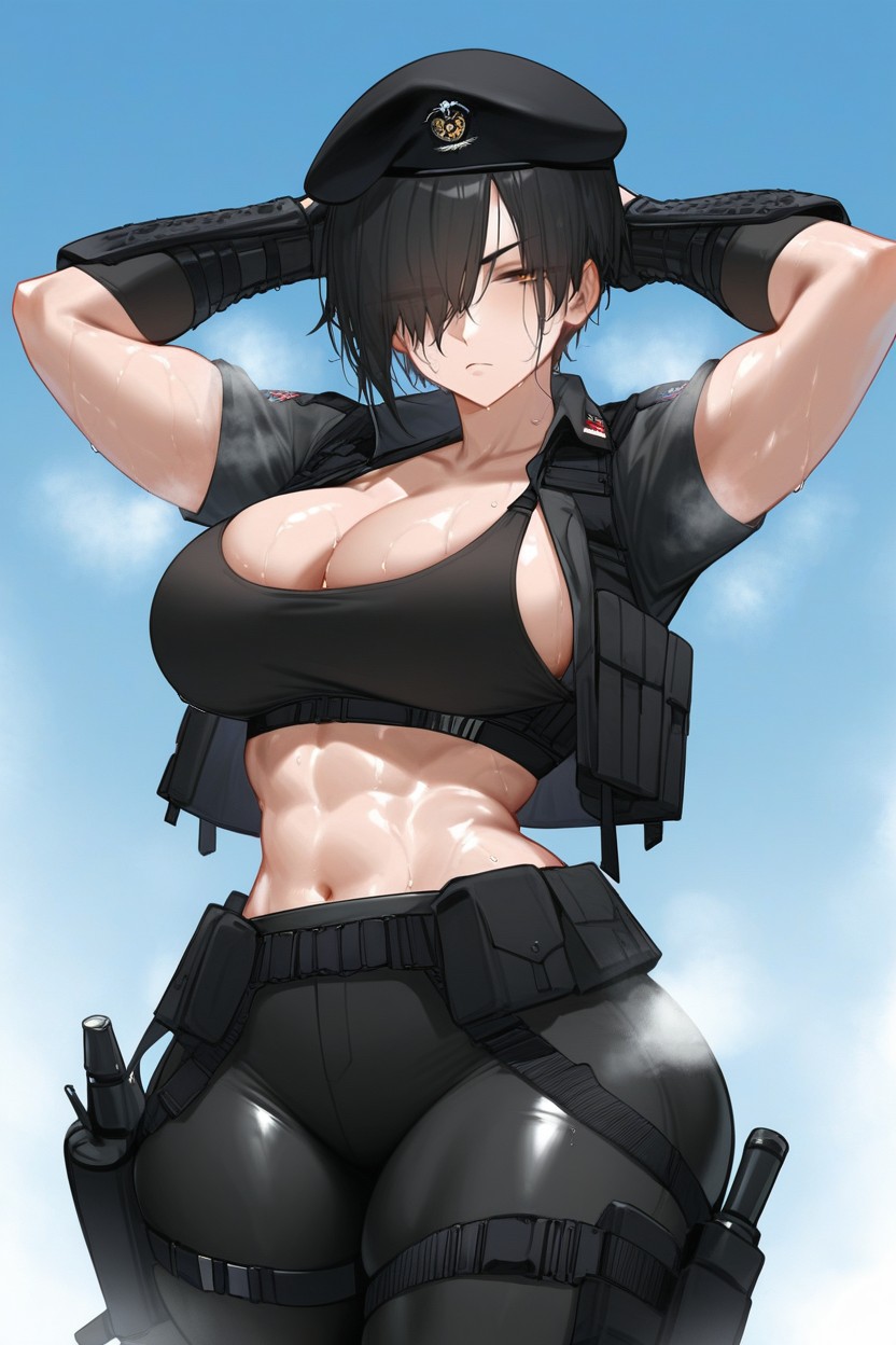 Caucasian, Hazel Eyes, Tomboy Hentai AI Porn