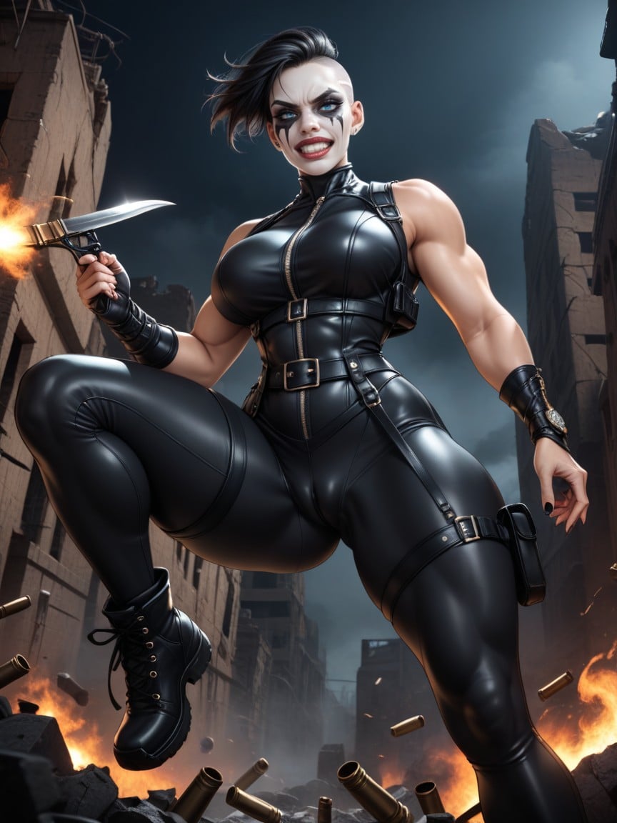 Dimly Lit, Insanely High Detailed Bodysuit, Overcast Sky Hentai AI Porn