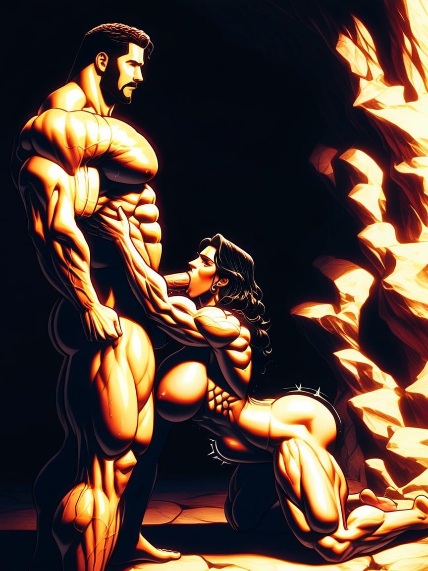 Well Developed Vessels, Abdominal Muscles, Super Strong Muscles MILF AI Porn