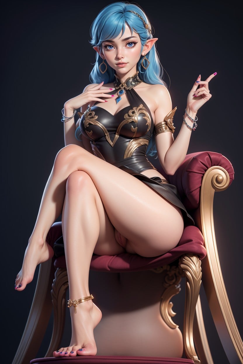 Blunt Bangs, Tan Lines, Toe Curl Hentai AI Porn