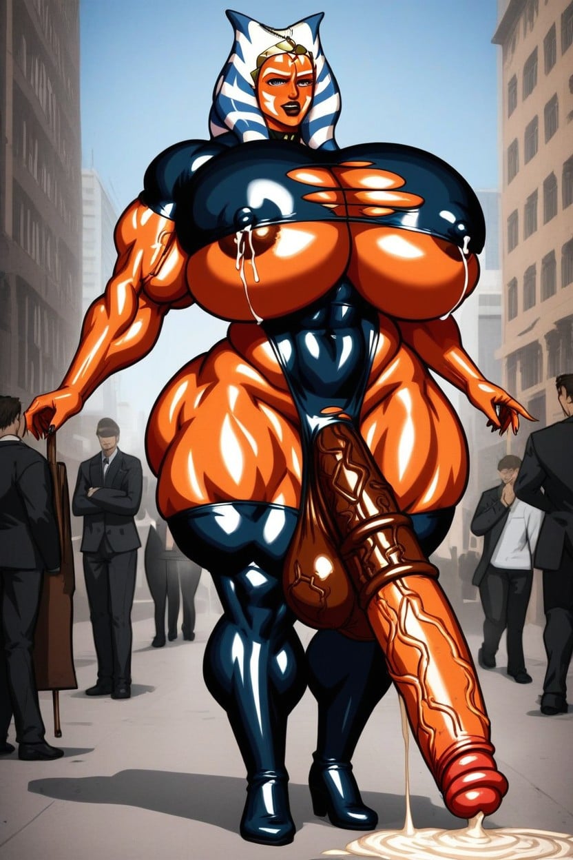 Veiny Penis, Cum, Corps Entier Porno IA transsexuelle