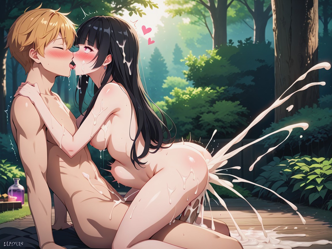 Extreme Hard Fuck, Cum On Sholder, Messy Long Hair Hentai AI Porn