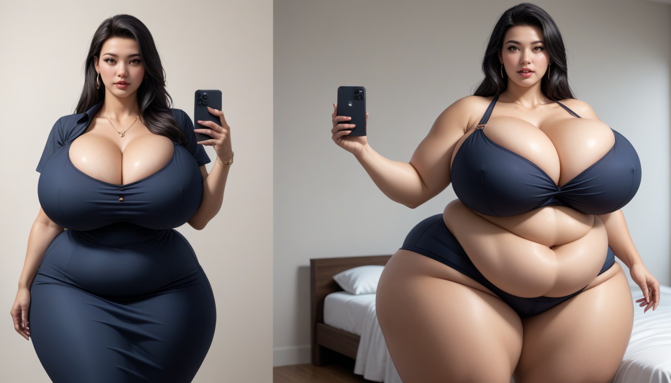 Selfie, The Most Perfect Gargantuan Massively Fat Breasts Expansion, Mega Fat Gothic Porno BBW IA