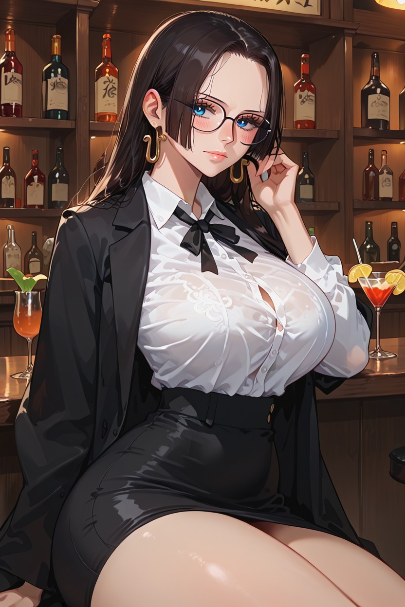 Ultra Detail, Emerald Eyes Sparkling With Playful Lust, Beautiful Boobs AI Porn